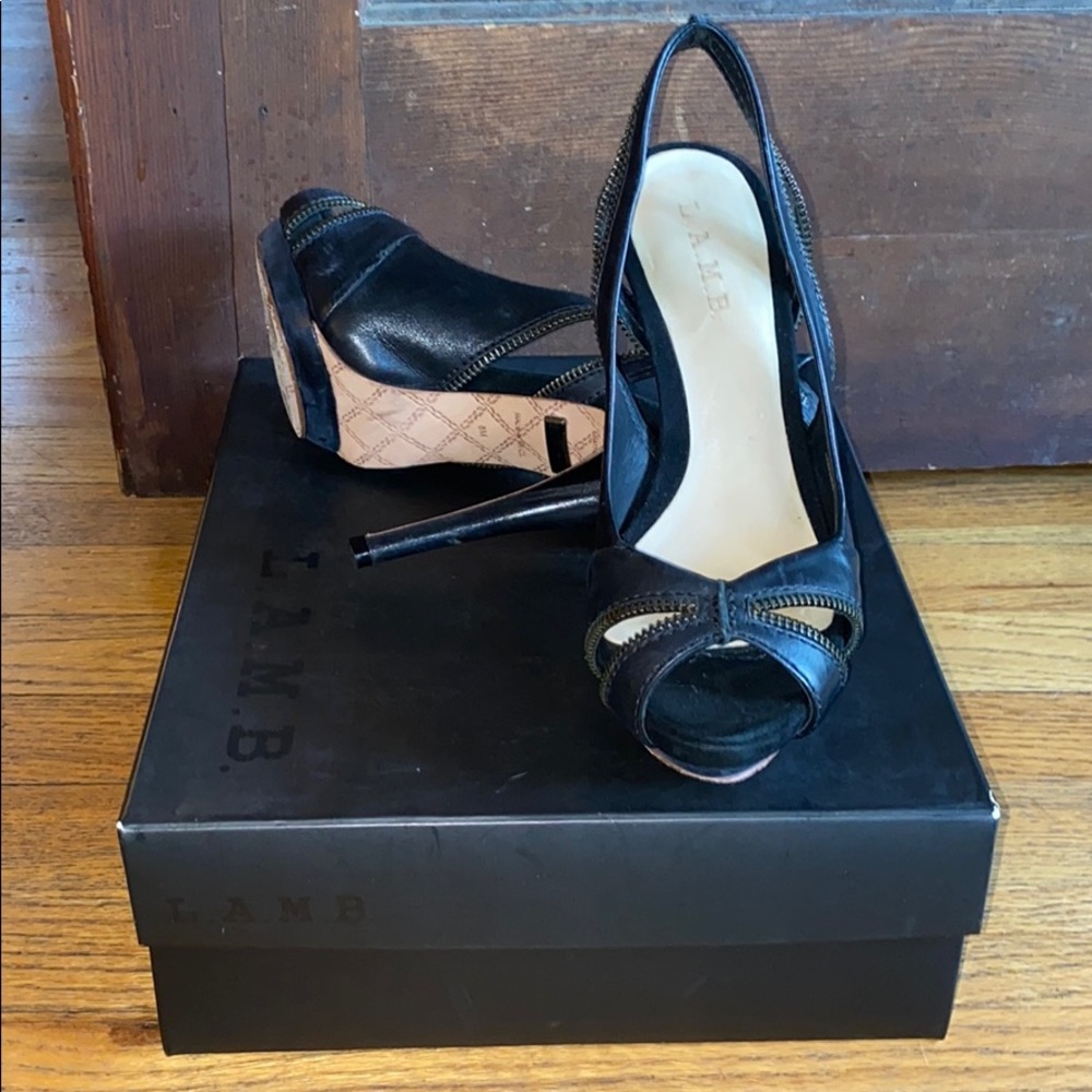 L.A.M.B Dwana Platform Sling-Backs Size 8